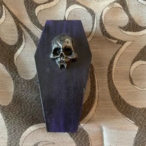 Halloween themed casket 4 inch container
